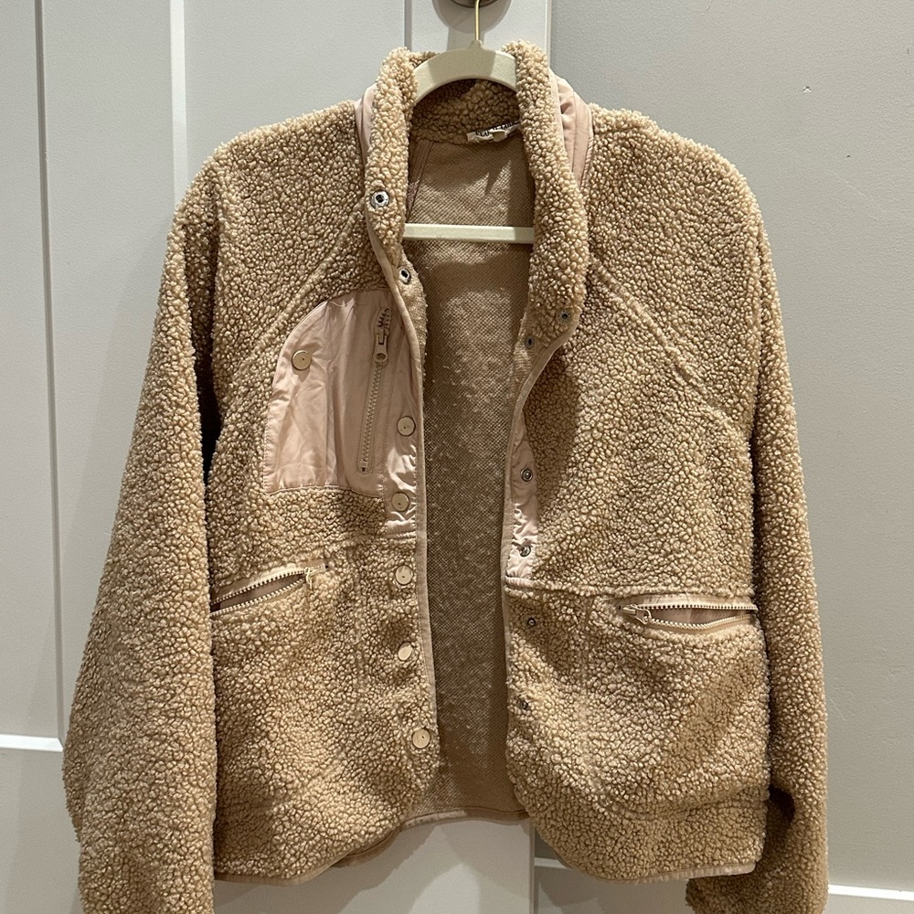 Cozy Tan Sherpa Jacket